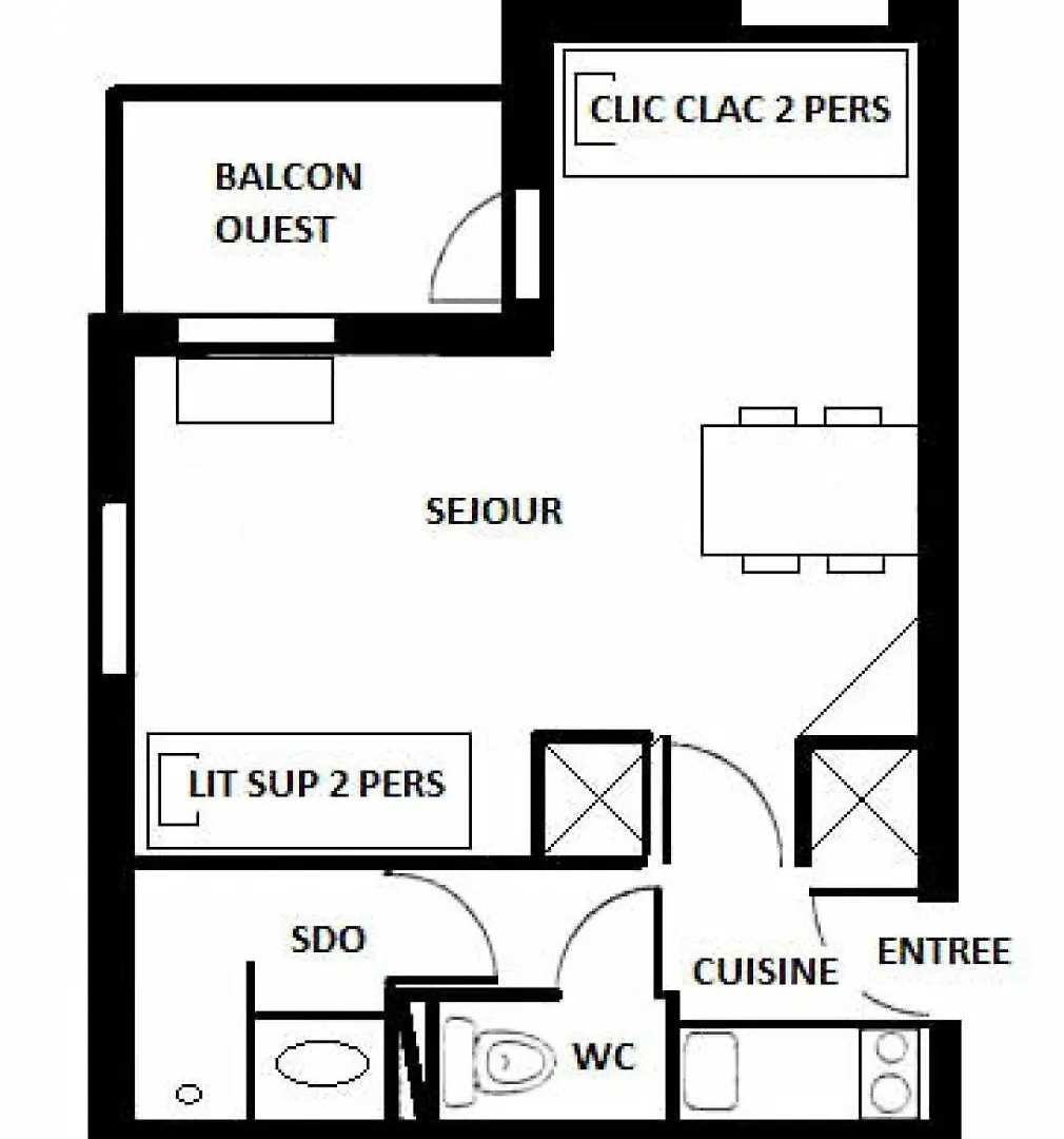 Residence Le Crey - Studio Pour 4 Personnes Mae-9464 La Plagne Apartmán
